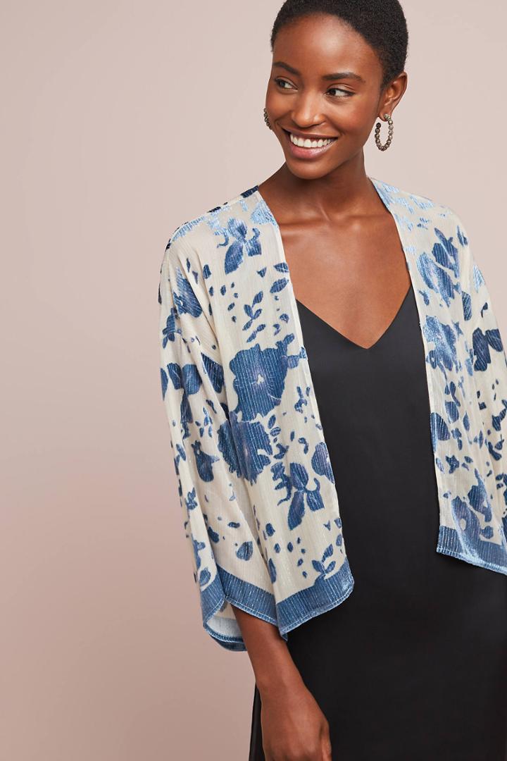 Anthropologie Santorini Cropped Kimono