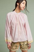Bliss & Mischief One-of-a-kind Scalloped Peasant Blouse