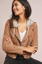 Anthropologie Doma Hooded Suede Jacket
