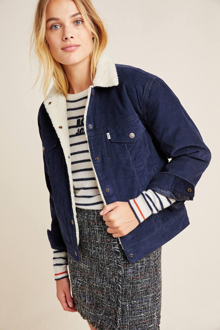 Levi's Ex-boyfriend Sherpa-lined Corduroy Trucker Jacket