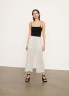 Vince Striped Pull On Cropped Pant