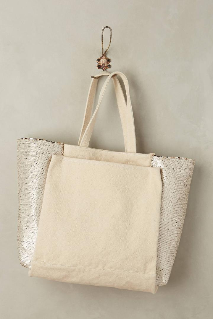 Anthropologie Sequin Glimmer Tote