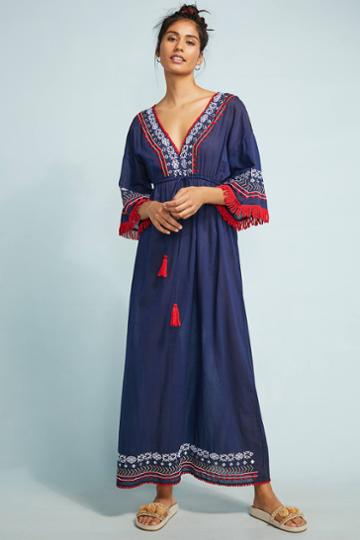 Naudic Rio Embroidered Maxi Dress