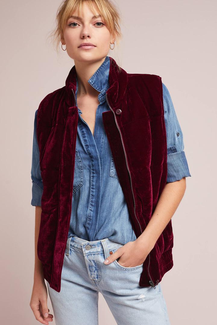 Bb Dakota Velvet Puffer Vest