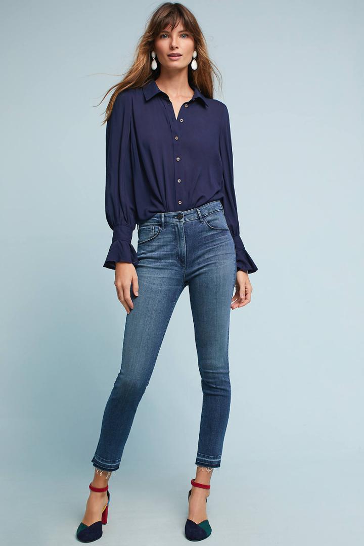 3x1 Nyc W3 Higher Ground Zipper Skinny High-rise Jeans