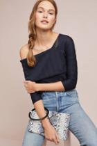 Blue Tassel Shuler One-shoulder Top