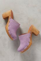 Anthropologie Hl Wood Clog Lilac Suede