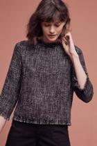 Drew Frayed Tweed Top
