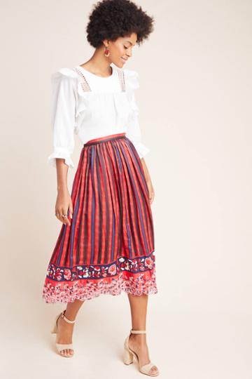 Payal Jain Ansel Embroidered Midi Skirt