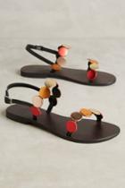 Coral Blue Metallic Sandals