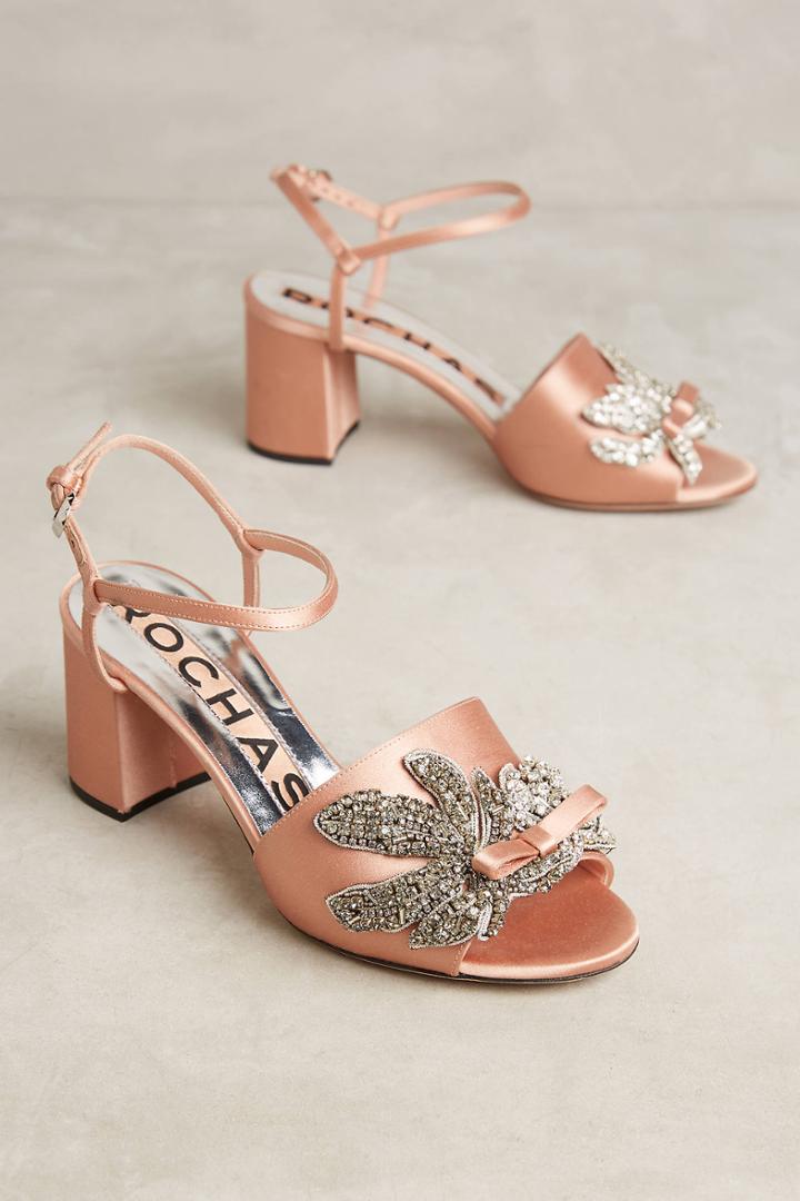Rochas Silk Floral Gem Heels