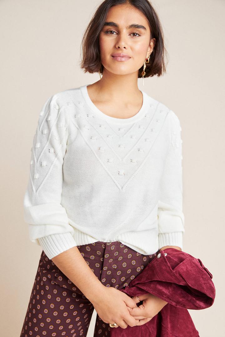 Anthropologie Catriona Pommed Sweater