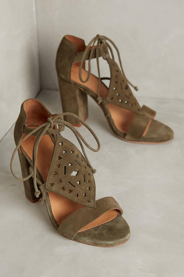 Howsty Mimosa Lasercut Suede Heels