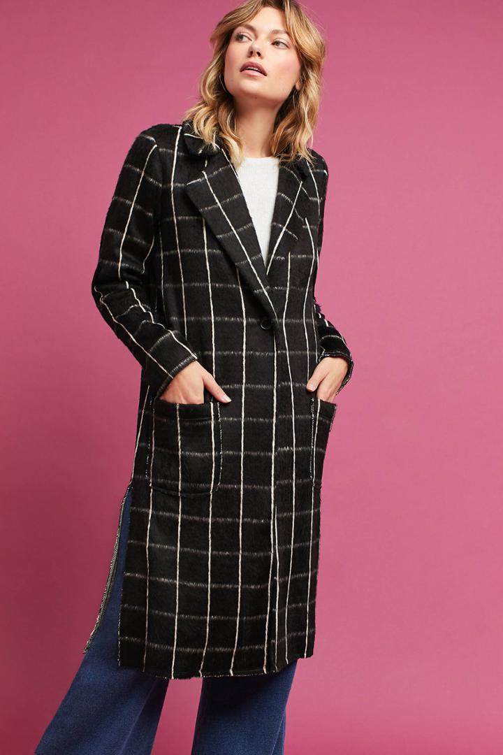 Michael Stars Plaid Coat