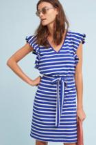 Dolan Left Coast Flutter-sleeve Striped Dress