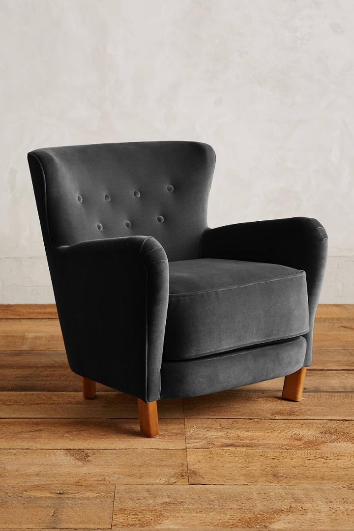 Anthropologie Velvet Hartwell Chair