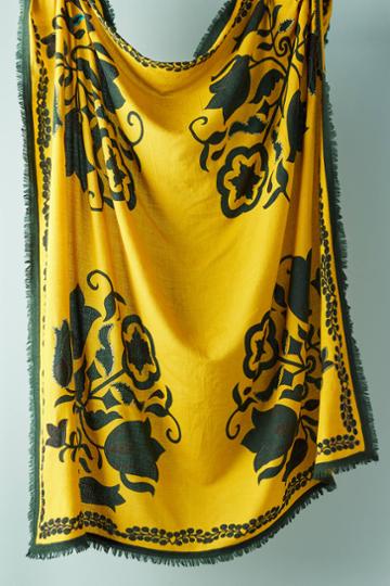 Duet Vibrant Flora Wool Scarf