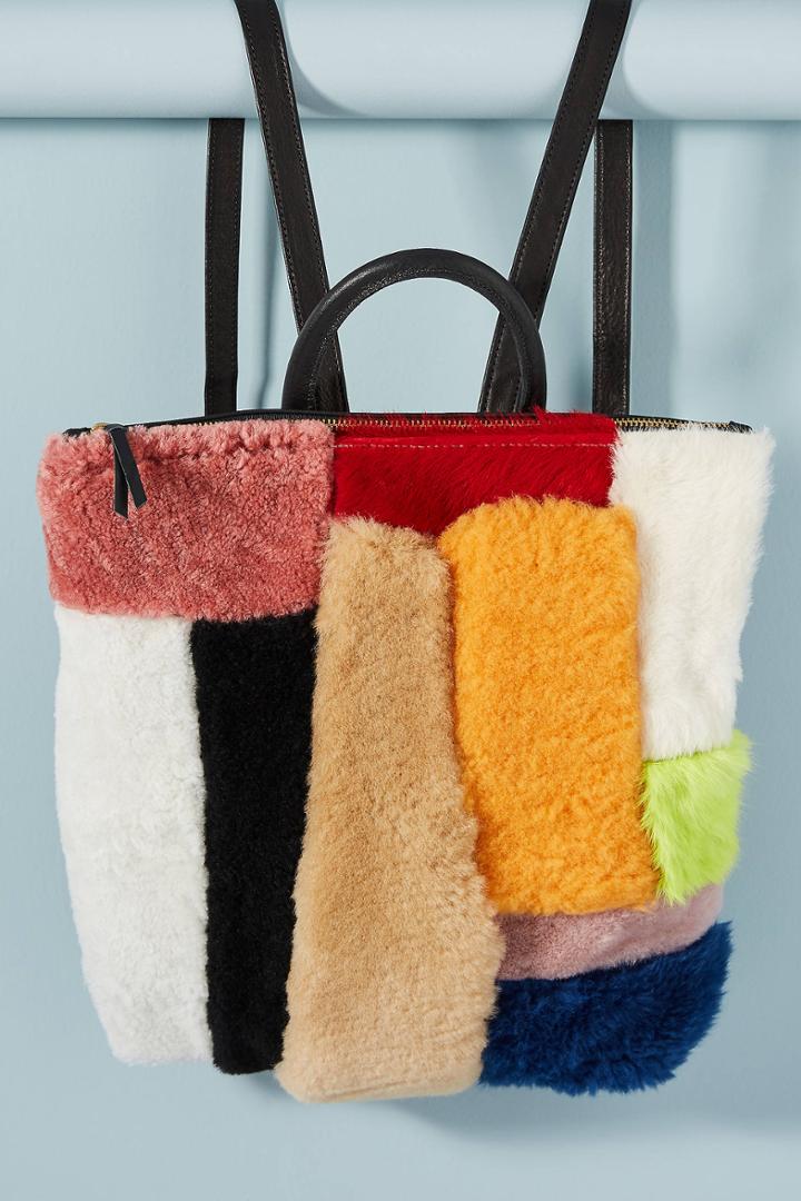 Primecut Shearling Patchwork Backpack
