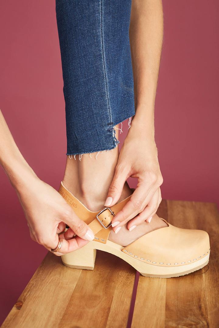 Swedish Hasbeens Covered High Platform Clogs