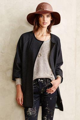 Anthropologie Neoprene Cocoon Coat
