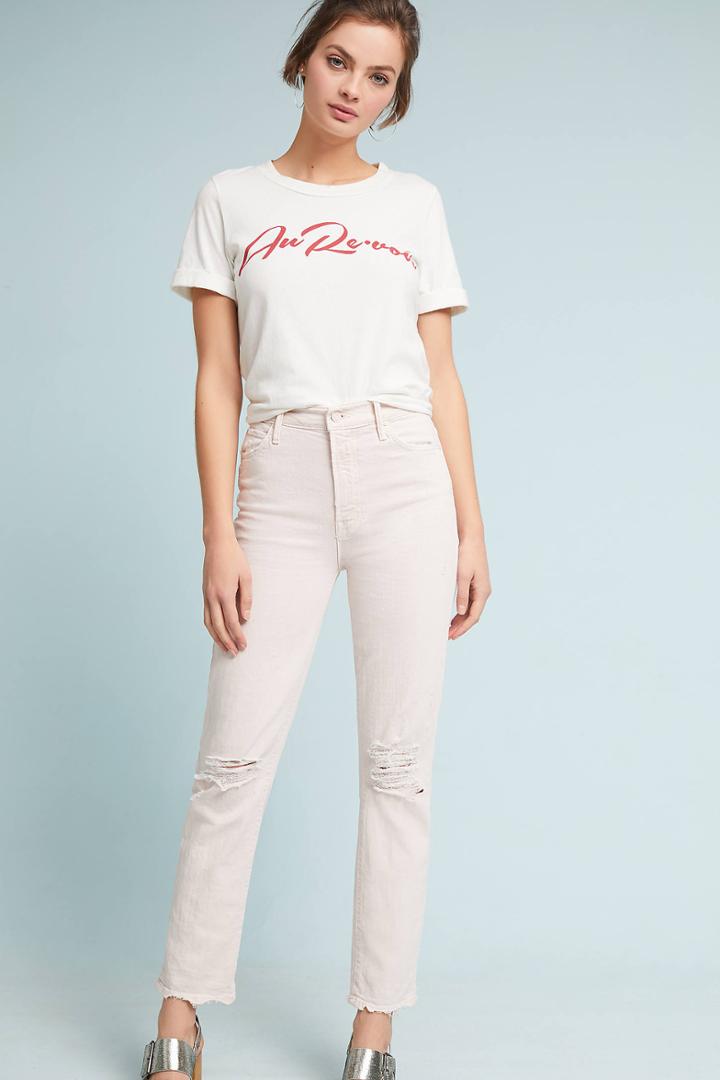 Mother The Rascal High-rise Straight Ankle Jeans