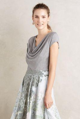 Bordeaux Cascade Cowl Tee