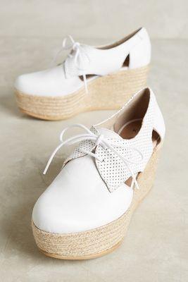 Kmb Cutout Platform Oxfords White