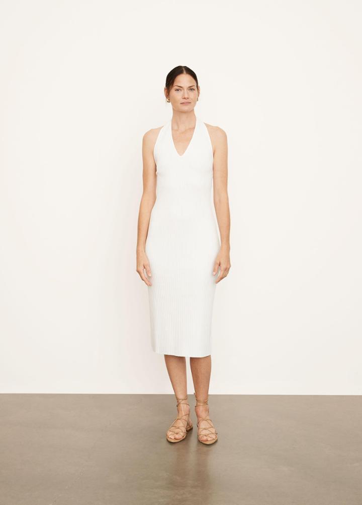 Vince Ribbed Halter Dress