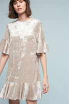 Sunday In Brooklyn Velvet Flutter Dress