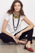 Anthropologie Nkl Yelow Navy Neck Scarf