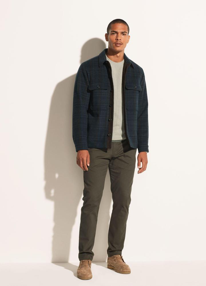 Vince Sherpa Lined Plaid Jacket