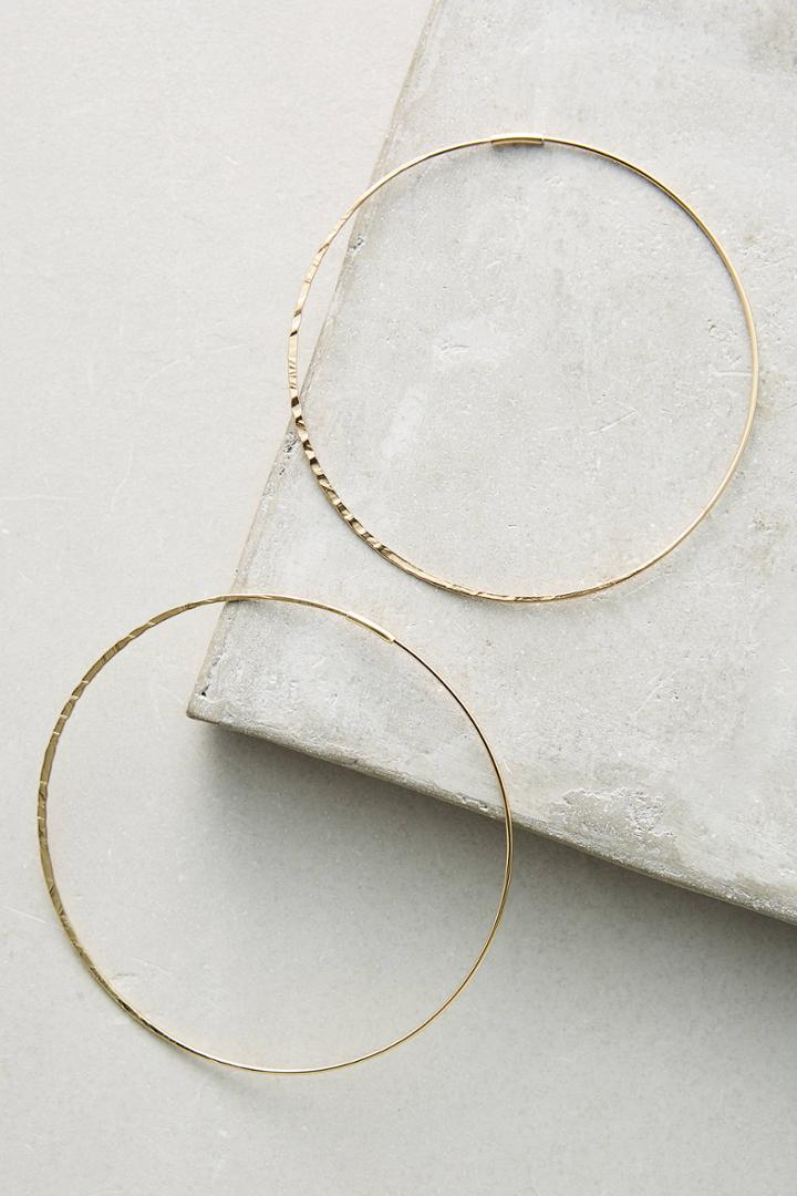 Anthropologie Slender Hoop Earrings