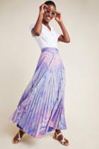 Siddhartha Bansal Marble-dyed Pleated Maxi Skirt