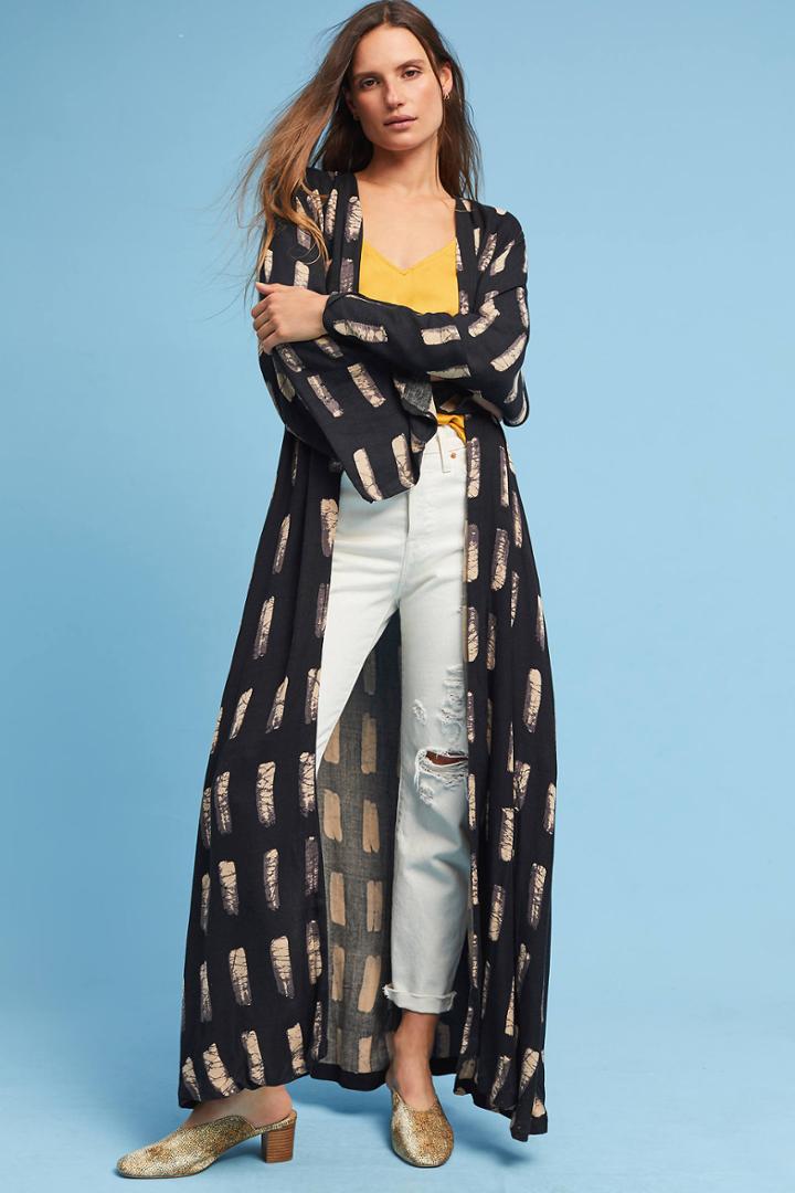 Anthropologie Brushstroke Duster Kimono