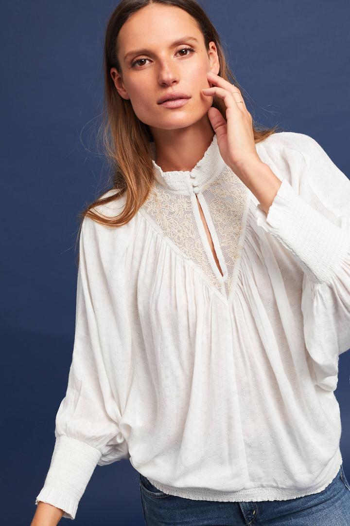 Anthropologie Edda High-neck Blouse