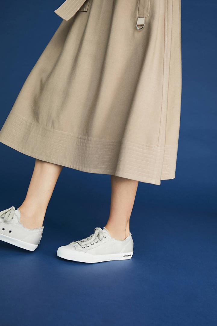 Seavees Monterey Satin Frayed Sneakers