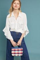 Misa Maryn Ruffle-sleeve Buttondown