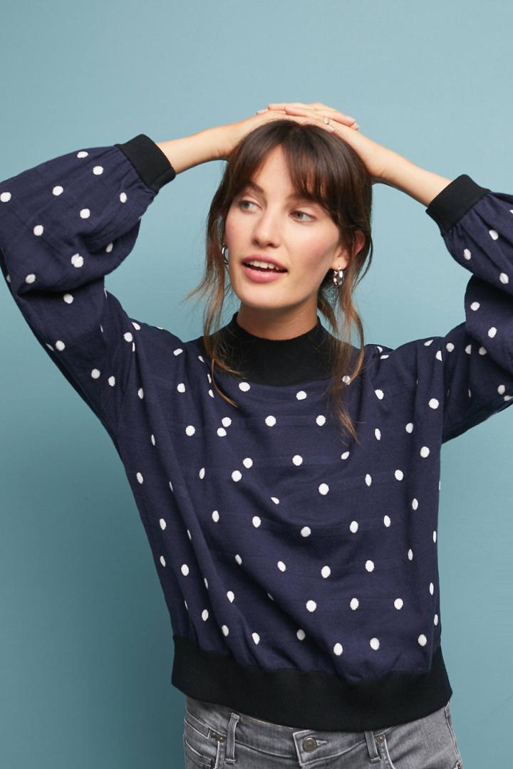 Lost Ink Dottie High-neck Pullover