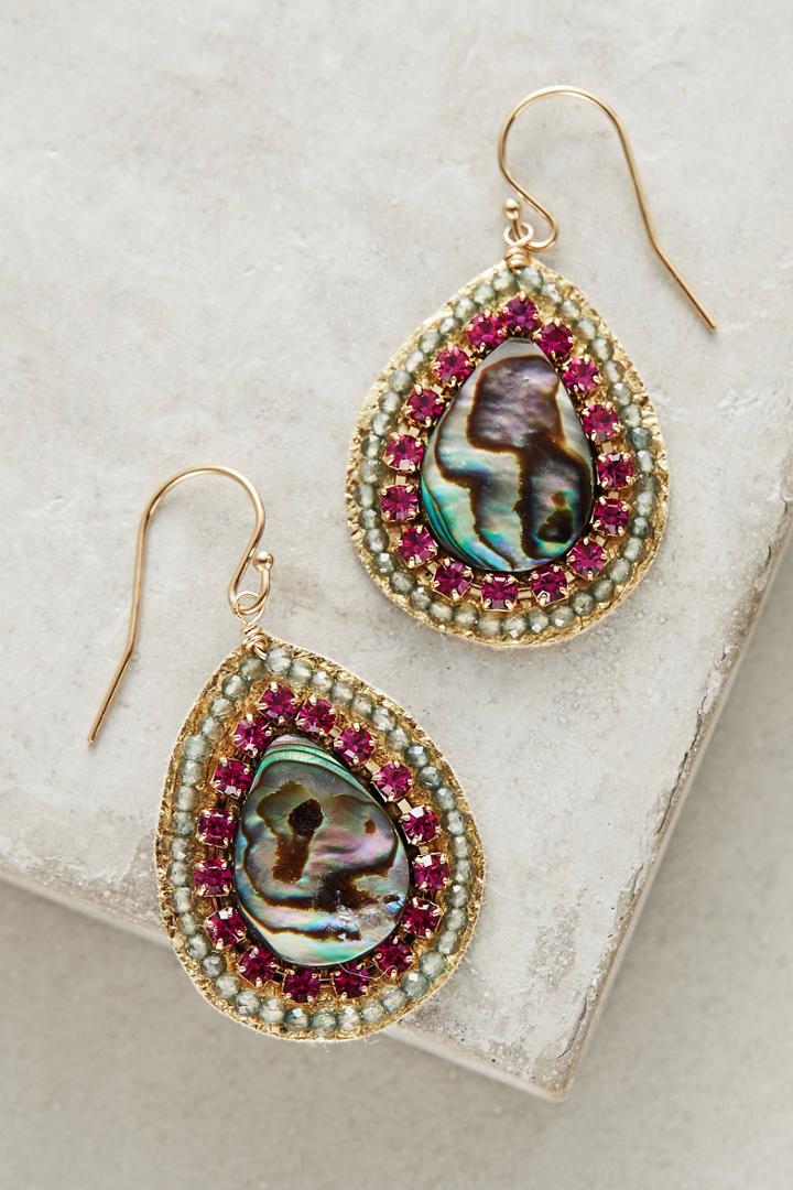 Eva Hanusova Abalone Drop Earrings