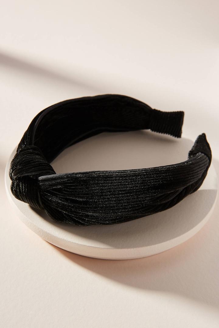 Anthropologie Velvet Knotted Headband