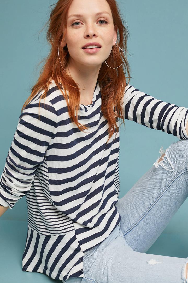 Maeve Calpernia Striped Top