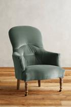 Anthropologie Velvet Parker Armchair