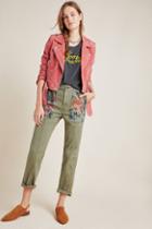 Anthropologie Relaxed Embroidered Trousers