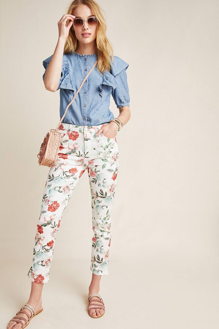7 For All Mankind High-rise Cropped Skinny Jeans