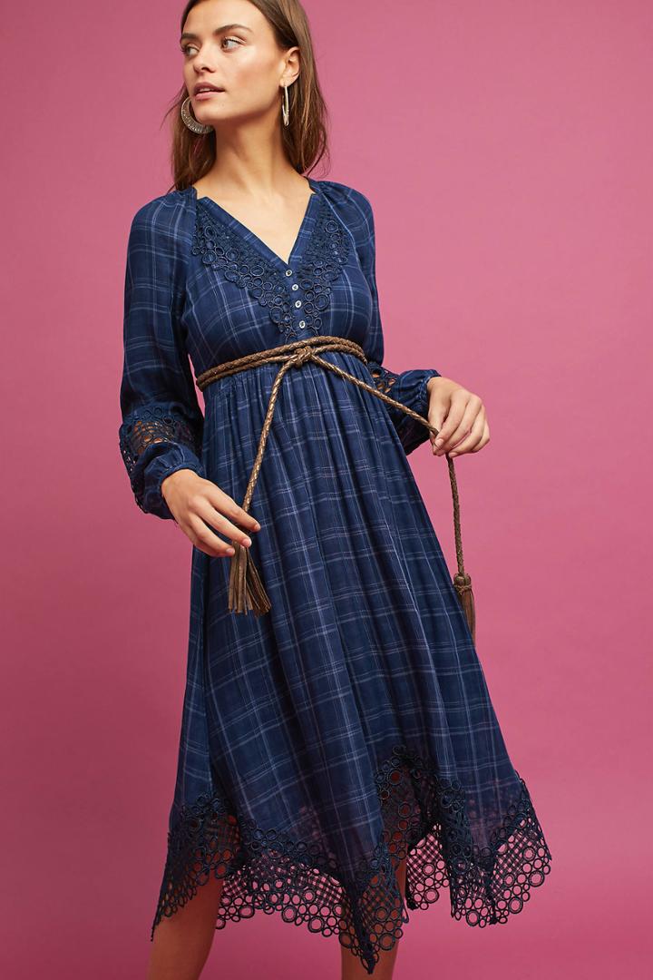 Akemi + Kin Plaid Kerchief Dress