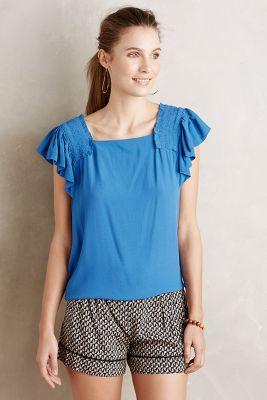 Maeve Epaulet Ruffle Top