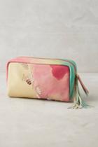Anthropologie Sparkling Watercolor Makeup Case