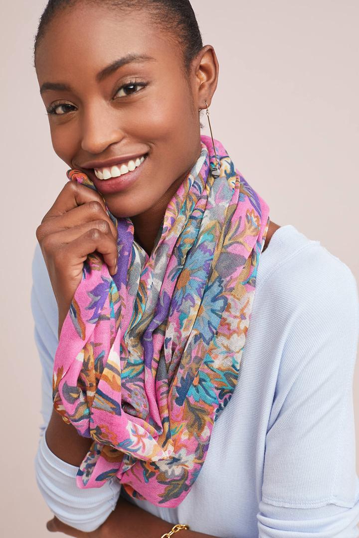 Anthropologie Wildflower Infinity Scarf