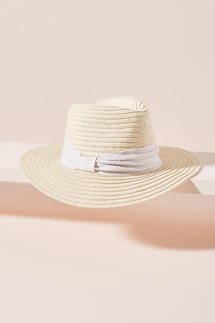 Anthropologie Sunny Stroll Straw Fedora