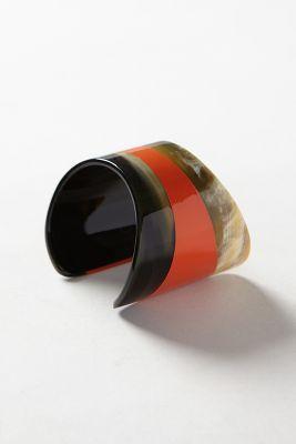 Anthropologie Banded Horn Cuff